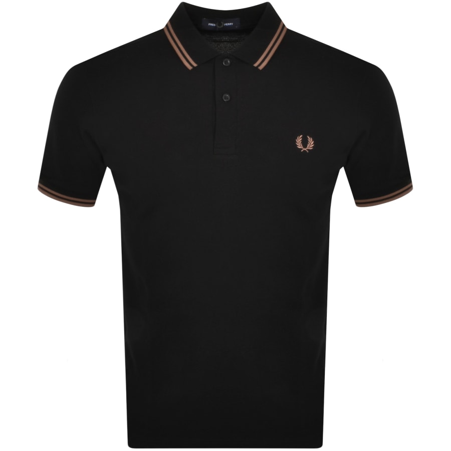 Fred Perry Twin Tipped Polo T Shirt Black